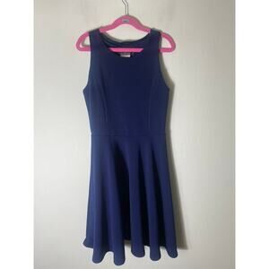 Girl's UDTFASION by Un Deux Trois Navy Blue SLeeveless Fit and Flare Dress Sz 16